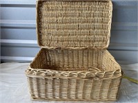 Wicker Lidded Basket