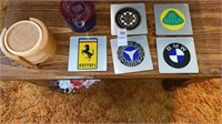 Assortment of coasters. Somerset Milling Co. BMW,