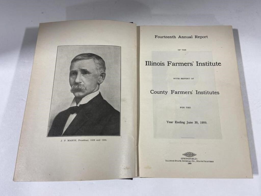 1909 Vol. #14 Illinois Farmers Institutes Hardback