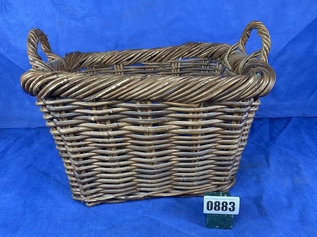 Heavy Woven Basket w/Handles, 17x12x12"