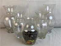 5 Glass Vases