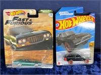 2-Fast & Furious Hot Wheels carded 1/64 scale