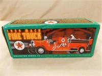 1998 Texaco Mack Fire Truck Metal Bank