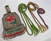 Collection Beaded Flapper Necklaces & Purse