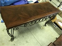 Wooden & Metal Sofa Table