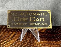 M-Z Automatic Ore Car Mine Cart Tag