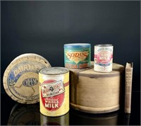 Can & Cheese Box Lot Sodus Dairylea Golden State