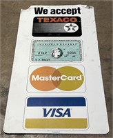 (S) Credit or Debit Accept Advertising Sign 31