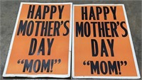 (S) Happy Mother’s Day Cardboard Signs 22 x 14