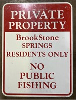 (S) Private Property ,No Public Fishing 24 x 18
