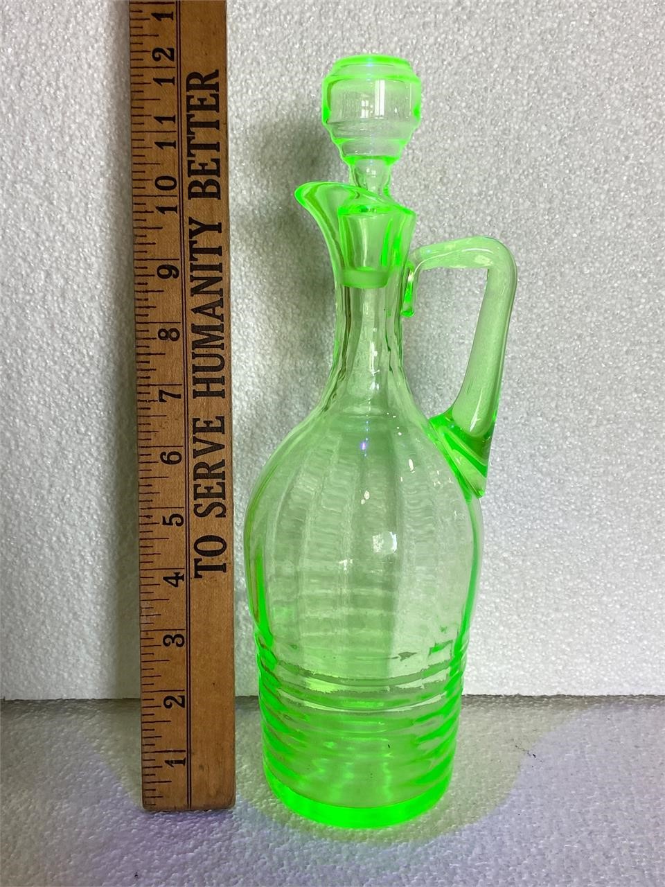 Uranium Glass Cruet