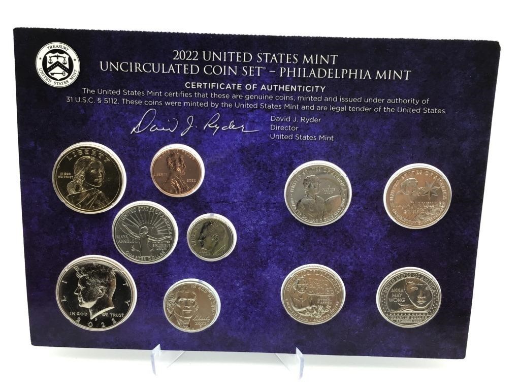 2022 U.S. Mint Uncirculated Coin Set PHILADELPHIA