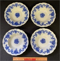 EARLY 1900’S HANLEY FLOW BLUE PLATES - ENGLAND