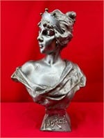 Early 20th Century Metal Alloy Bust of Lucrèce
