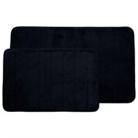 Lavish Home Piece Memory Foam Striped Bath Mat $25