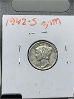 1942-S MERCURY SILVER DIME