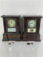 Atkins Eight Day Column Shelf Clocks