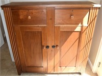 Antique Farmhouse Primitive Pine Jelly Cupboard w/