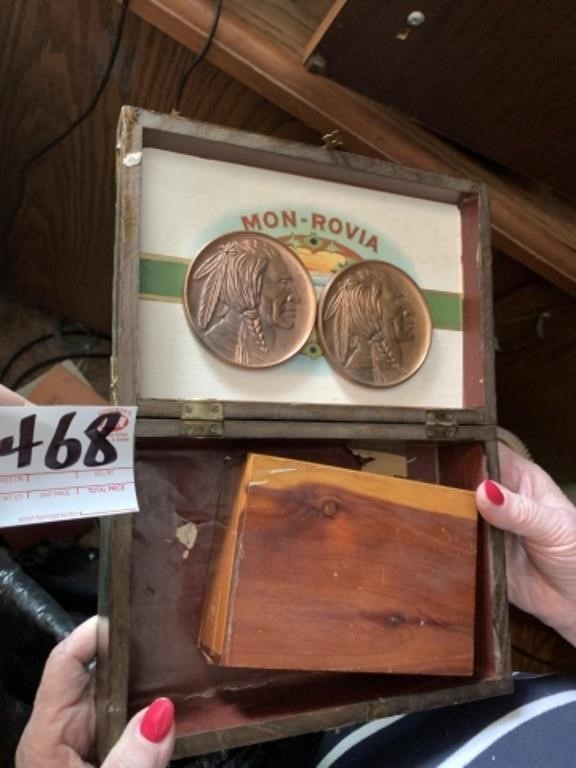 Cigar Boxes with Indian Coins