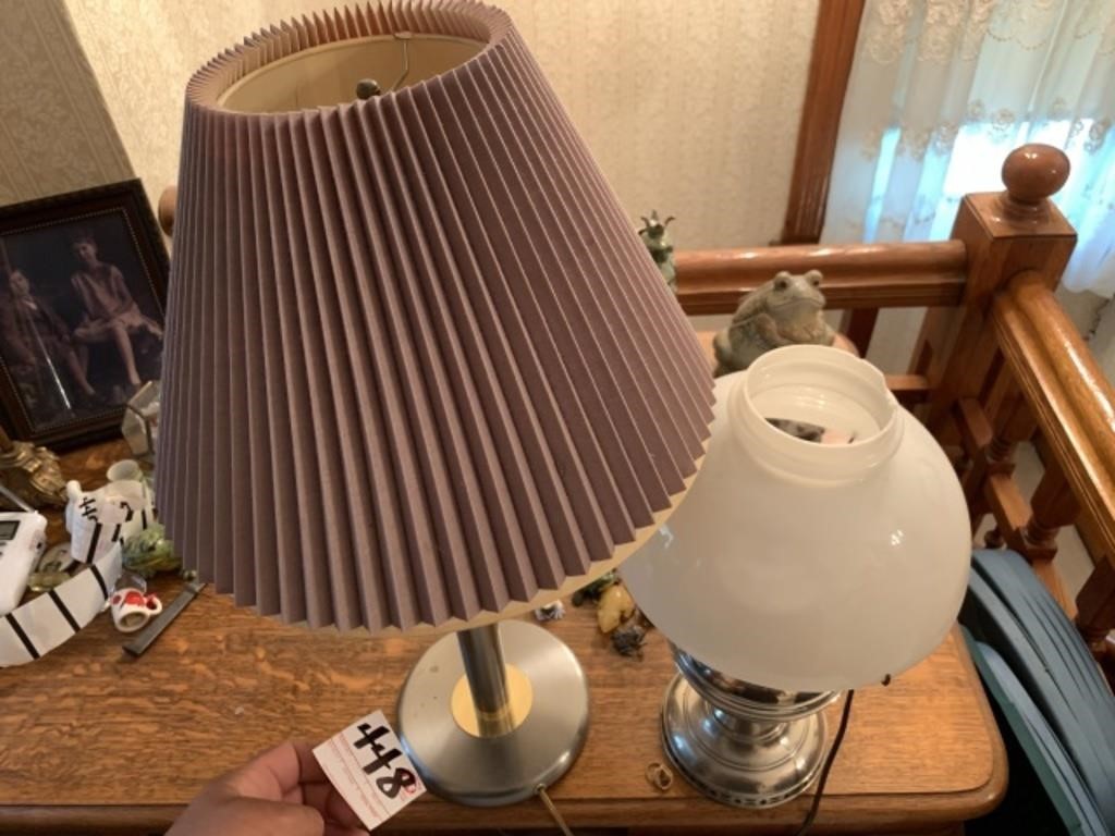 2 Lamps ONLY!!! - 1 Has Damaged Shade