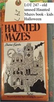 unused old Haunted Mazes book kids HALLOWEEN