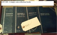 4  coin colletion books empty