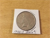 1926-S SILVER PEACE Dollar in Case