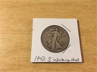1942-S SILVER Walking Liberty Half Dollar in Case