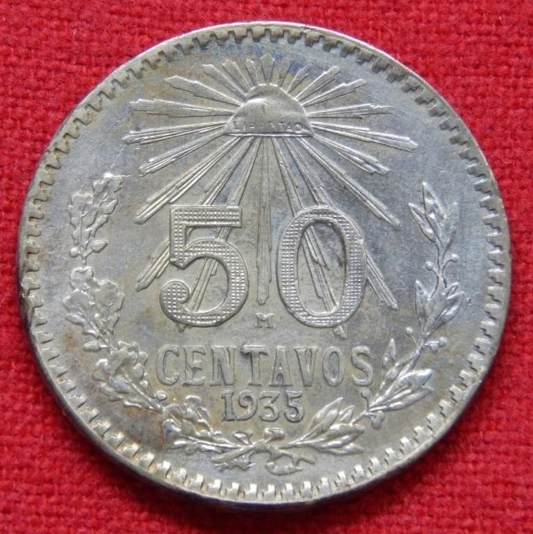 1935 Mexico Silver 50 Centavos