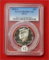 2000 S Kennedy Silver Half Dollar PCGS PR69DCAM