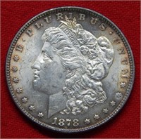1878 Morgan Silver Dollar 7 Tail Feather