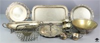 Silver Plate Serving Pieces / 13 pc