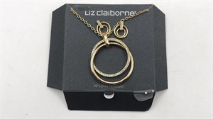 New Liz Claiborne Necklace & Earrings Fashion Set