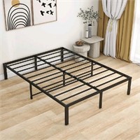 New DUMEE Metal Platform Bed Frame Queen Size Blac