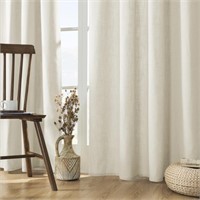 Joydeco 72 Inch Curtains Linen Curtains for Bedroo
