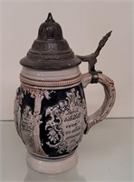 Western German Beer Stein 8 inches