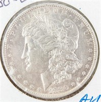 Coin 1880-O Morgan Silver Dollar Almost Unc.