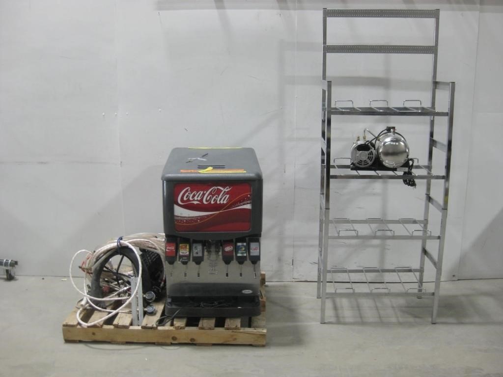 Soda Machine W/Soda Syrup Holder Rack See Info
