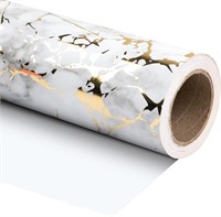 24x100' WRAPAHOLIC Marble Gold Foil Paper Roll
