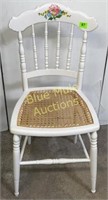 Painted cane bottom chair-34"tall