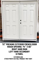 72" Prehung Exterior French Door