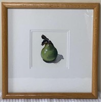Realistic Still-Life Watercolor of Pear by Gnott