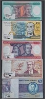 5  1980's  Banknotes from Brazil