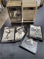 Black and white baseball cards