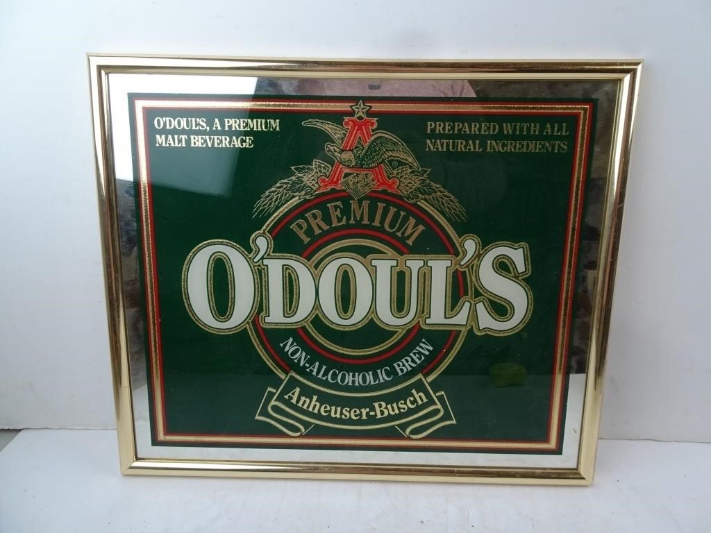 1992 Odouls Beer Mirror Wall Sign 19.5" x 16.5"