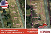 Vacant Residential Parcels Butter Rd Manheim Lancaster PA