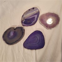 Slab Coasters Dyed Purple