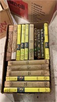 Box lot of  vintage books - six Nancy Drew books,