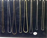 8 pc nugget/anchor/figure  chain Necklace lot