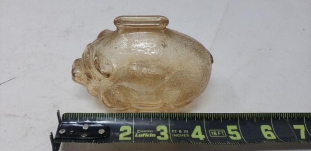 Small Glass Pig Bank
